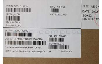 Lenovo 5CB1C15119 COVER Upper Case ASM_POR L81X8 FPPGDIS