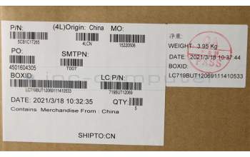 Lenovo 5CB1C17265 COVER Upper Case ASM_SPA L81X8 NFPPGDIS