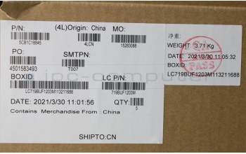 Lenovo 5CB1C18845 COVER Upper Case ASM_SLV L82KD BK TEX