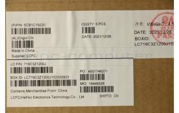 Lenovo 5CB1C19220 COVER Upper Case ASM_ARA L82JY_PHA_BU