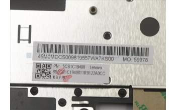 Lenovo 5CB1C19408 COVER Upper Case ASM_SA W 82HU FB PG