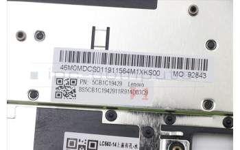 Lenovo 5CB1C19429 COVER Upper Case ASM_GR W 82HU FNB PG