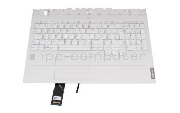 5CB1C74876 original Lenovo clavier incl. topcase DE (allemand) blanc/blanc avec rétro-éclairage