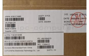 Lenovo 5CB1C74880 COVER Upper Case ASM_HUN L82JU SGW/FILM