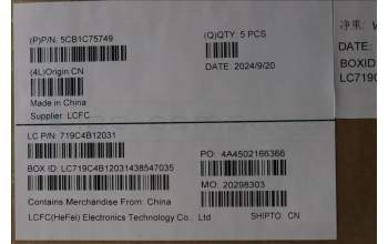 Lenovo 5CB1C75749 COVER Upper Case ASM_GRE L82KV NFPA/GUMA