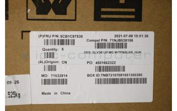 Lenovo 5CB1C87530 COVER UpperCaseASM_HUN C21A4 MGBL