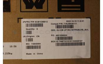 Lenovo 5CB1C88612 COVER UpperCaseASM_BUL C21A4 MGBL
