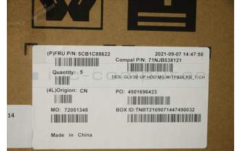 Lenovo 5CB1C88622 COVER UpperCaseASM_TC C21A4 HD MGBL