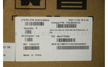 Lenovo 5CB1C88634 COVER UpperCaseASM_FRA/ENG C21A4 HDMGBL