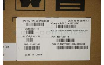 Lenovo 5CB1C88644 C-Abdeckung mit Tastatur, Bulgarisch, Mineralgrau, Hintergrundbeleuchtung