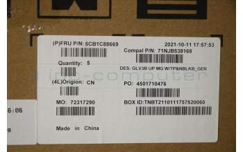 Lenovo 5CB1C88669 COVER UpperCaseASM_GER C21A4 MGNBL