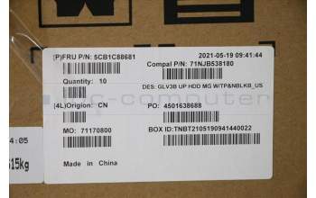 Lenovo 5CB1C88681 COVER UpperCaseASM_ENG C21A4 HD MGNBL
