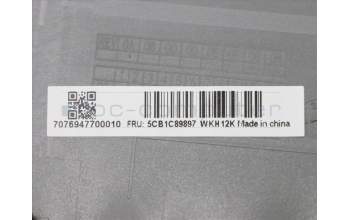Lenovo 5CB1C89897 C-Cover with keyboard,USA English,Mineral Grey,Backlight
