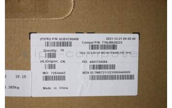 Lenovo 5CB1C90498 COVER Upper Case ASM_SPA C 21A2 MGNBL
