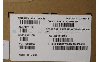 Lenovo 5CB1C90545 COVER UpperCaseASM_FRA/ARA C21A2 HDMGNBL