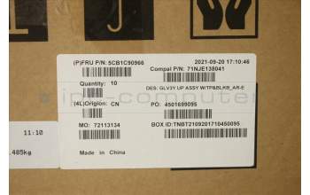 Lenovo 5CB1C90966 COVER Upper Case ASM_ARA C 20WE BLKB N