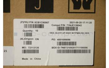 Lenovo 5CB1C90967 COVER Upper Case ASM_HBW C 20WE BLKB N