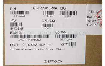 Lenovo 5CB1C93035 COVER Upper Case ASM_UKE L82JW BU_RGBW/F