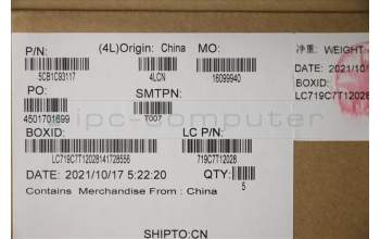 Lenovo 5CB1C93117 COVER Upper Case ASM_SPA L82JW SG_BUW/F