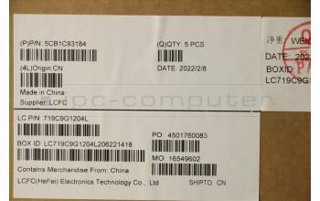 Lenovo 5CB1C93184 COVER Upper Case ASM_SWS L82JS SGw/WHWRF