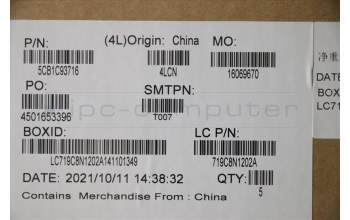 Lenovo 5CB1C93716 COVER Upper Case ASM_HBW L82K8 BK RGB