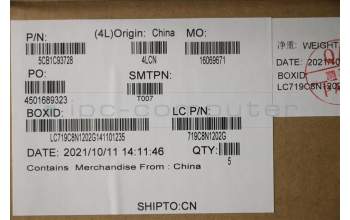 Lenovo 5CB1C93728 COVER Upper Case ASM_SLV L82K8 BK RGB