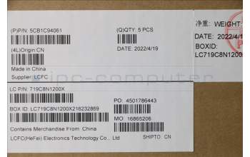 Lenovo 5CB1C94061 COVER Upper Case ASM_EURO ENG L82K8GYRGB