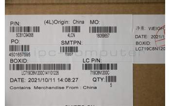 Lenovo 5CB1C94068 COVER Upper Case ASM_HBW L82K8 GY RGB