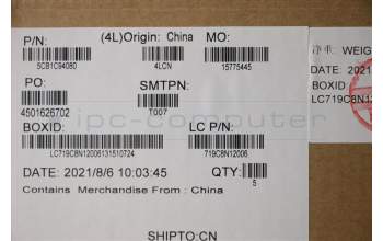 Lenovo 5CB1C94080 COVER Upper Case ASM_SLV L82K8 GY RGB