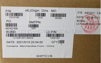 Lenovo 5CB1D01883 COVER Upper Case ASM_RUS L82NX IG_FP_U