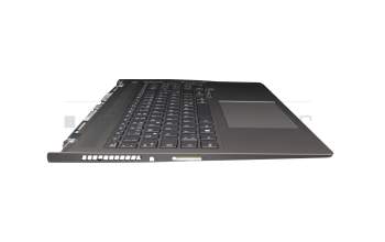 5CB1D04541 original Lenovo clavier incl. topcase DE (allemand) gris/gris avec rétro-éclairage