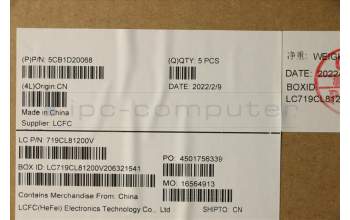Lenovo 5CB1D20068 COVER Upper Case ASM_SLV L82JN PHA_BU