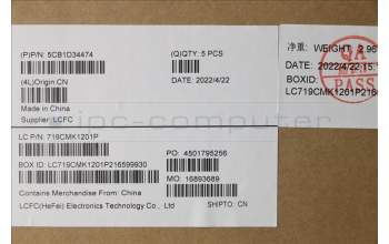 Lenovo 5CB1D34474 COVER Upper Case ASM_NORDIC L82NJ L/SDIS