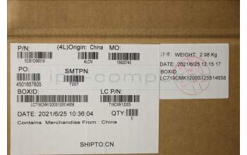 Lenovo 5CB1D66019 COVER Upper Case ASM_NORDIC L82NJ S/GDIS