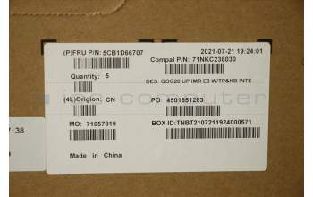 Lenovo 5CB1D66707 COVER Upper Case ASM_EURO ENG C 82K2 E3