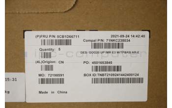 Lenovo 5CB1D66711 COVER Upper Case ASM_ARA C 82K2 E3