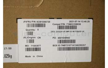 Lenovo 5CB1D66735 COVER Upper Case ASM_UKE C 82K2 E3