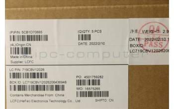 Lenovo 5CB1D70665 COVER UpperCaseASM POR L 82M7 NFP IG BL