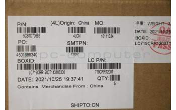 Lenovo 5CB1D70692 COVER Upper Case ASM_TC L82L0 CGY