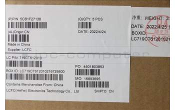 Lenovo 5CB1F27138 COVER Upper Case ASM_BEL L82LX NFPCG