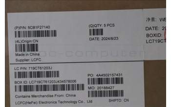 Lenovo 5CB1F27140 COVER Upper Case ASM_SLV L82LX NFPCG