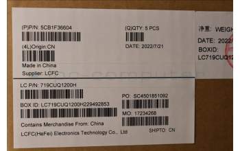 Lenovo 5CB1F36604 COVER Upper Case ASM_NORDIC L82QY BK_TEX