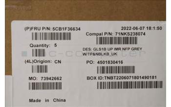 Lenovo 5CB1F36634 COVER UpperCaseASM_UKE C82R1 NFP CG