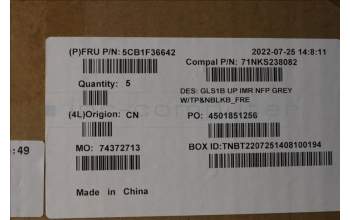 Lenovo 5CB1F36642 COVER UpperCaseASM_FRA C82R1 NFP CG