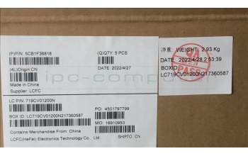 Lenovo 5CB1F36818 COVER Upper Case ASM_ENG L82QX NFP BK