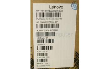 Lenovo 5CB1F36993 COVER Upper Case ASM_UKE H 82QQ SG_UMA