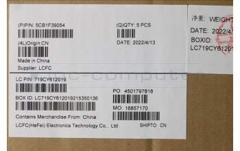 Lenovo 5CB1F39054 COVER Upper Case ASM_POR L82RB STGY