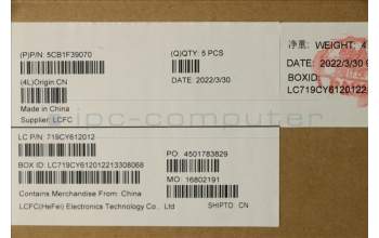 Lenovo 5CB1F39070 COVER Upper Case ASM_ENG L82RB STGY RGB