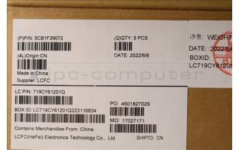 Lenovo 5CB1F39072 COVER Upper Case ASM_FRA L82RB STGY RGB