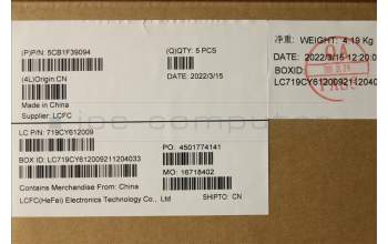 Lenovo 5CB1F39094 COVER Upper Case ASM_UKE L82RB STGY RGB